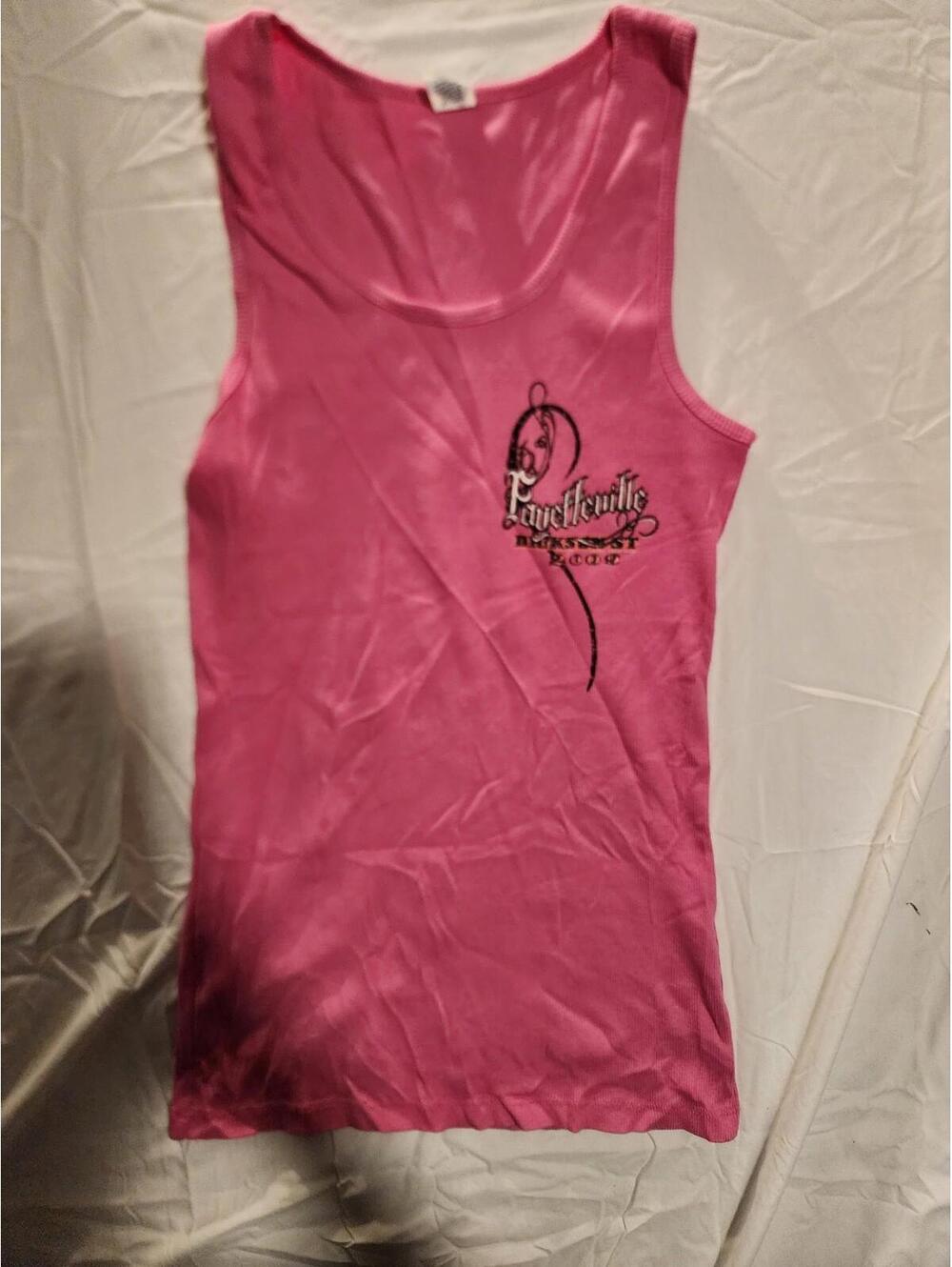 NWOT 2009 Sturgis Fayetteville Dickson Pink Ribbed Tank. Womens Size 2xl.